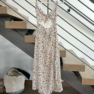 Leopard cutout maxi dress